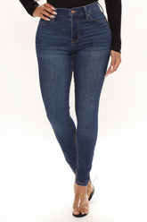 Out On The Town Skinny Jeans - Dark Wash Ins Street